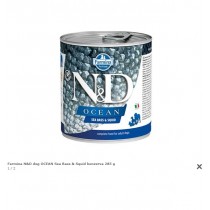 Farmina N&D dog OCEAN Sea Bass & Squid konzerva 285 g